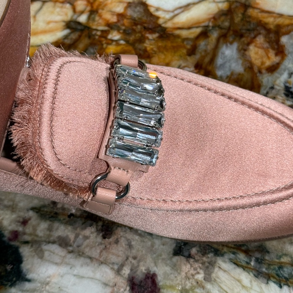 Giuseppe Zanotti Blush Pink NIB Slipper Flats ➡️SEE Size Notes $950 Raso Salmone - Picture 6 of 16